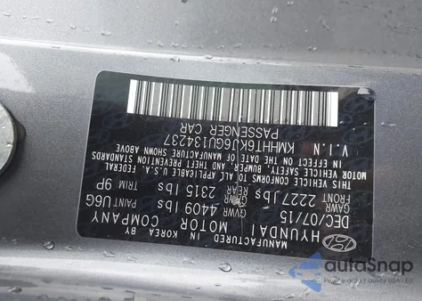 2016 Hyundai Genesis 3.8 Base z USA, uszkodzony, nr VIN KMHHT6KJ6GU134237